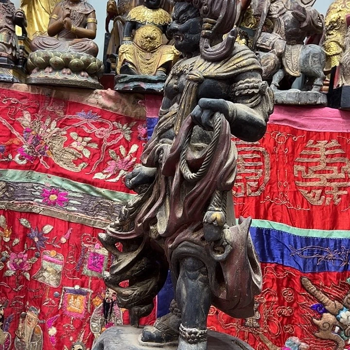 香榧木木雕 樟木 不动明王