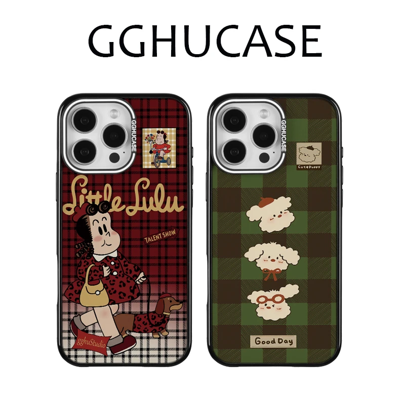 乖乖虎原创套边三只小狗适用苹果iPhone16promax可爱小众手机壳