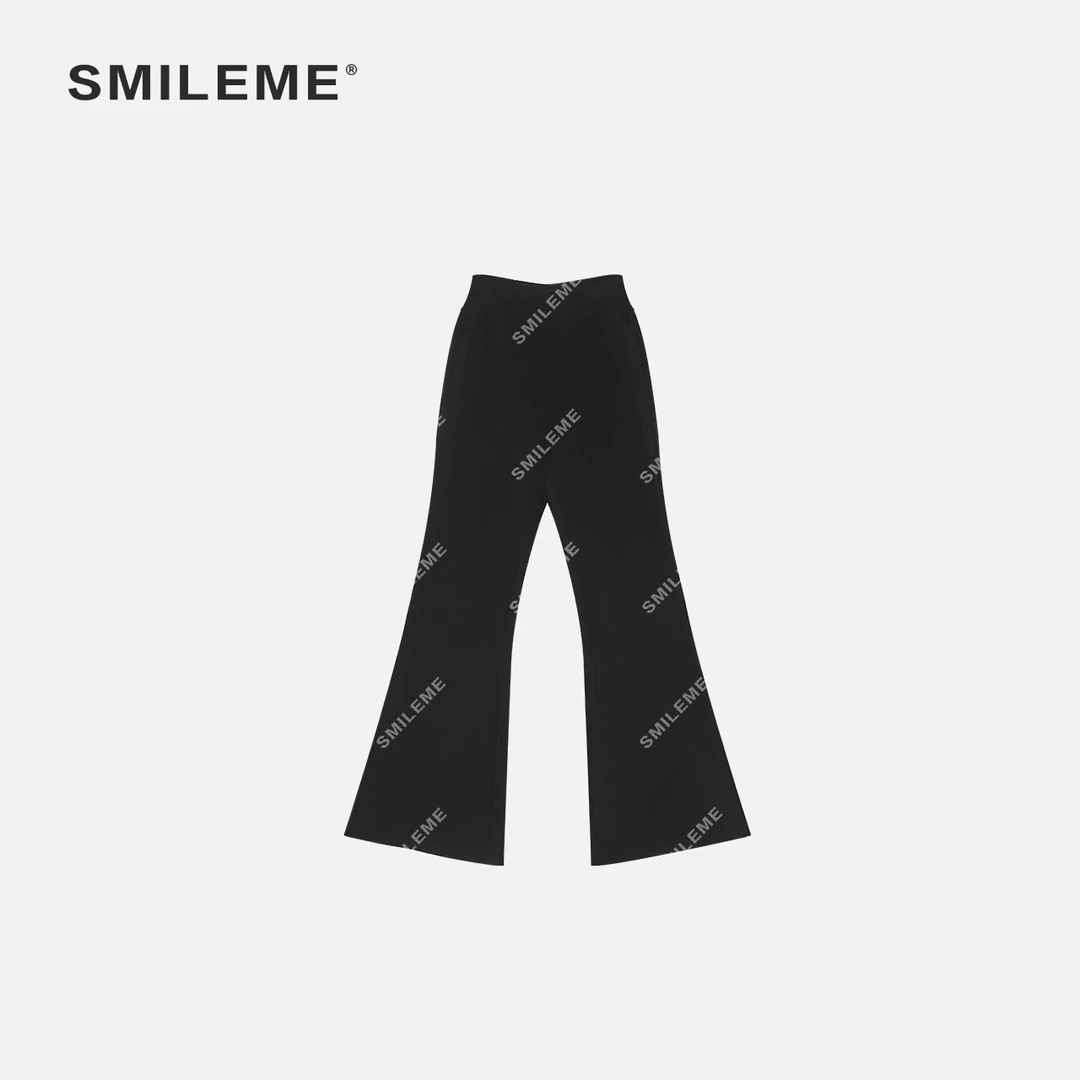 SMILEME【墨染丹宁】夏季款莫代尔休闲时尚透气显瘦喇叭空气直筒裤