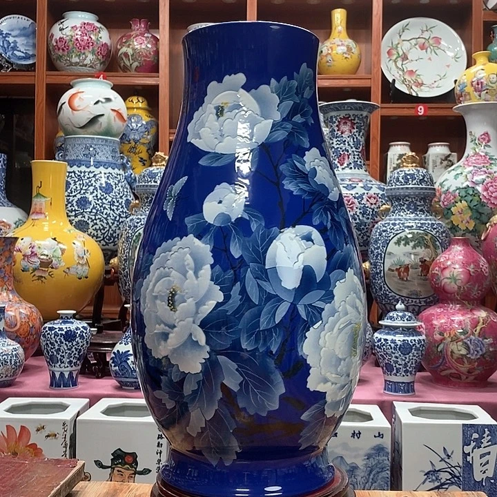 景德镇陶瓷手工手绘花瓶摆件