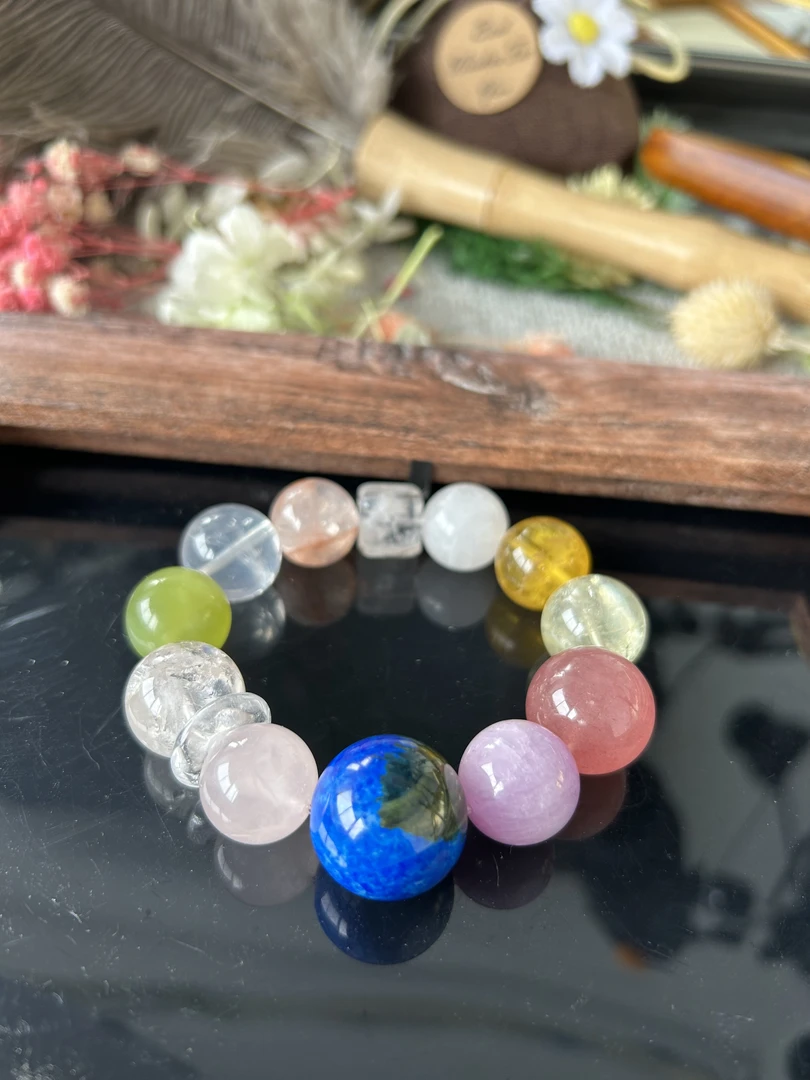 【地球】y1065设计款水晶手链多样性发