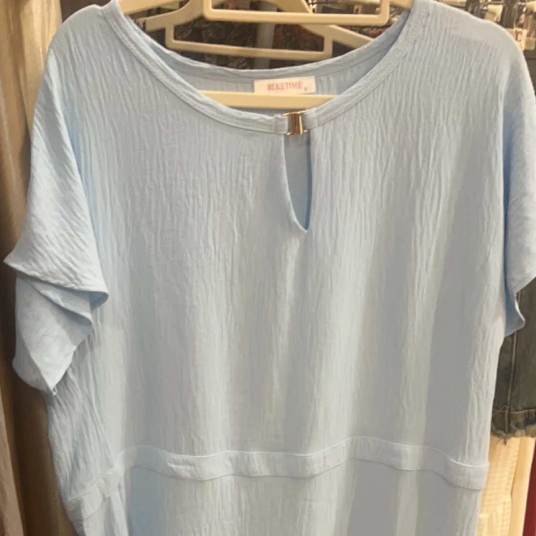 套装短袖休闲常规透气镂空宽松舒适宽松型T恤圆领