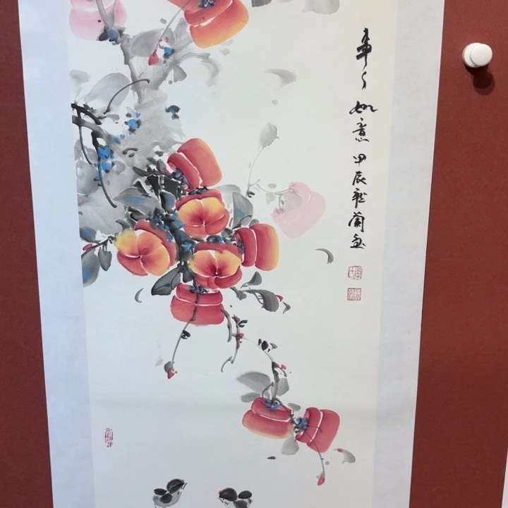 国画听兰老师花鸟