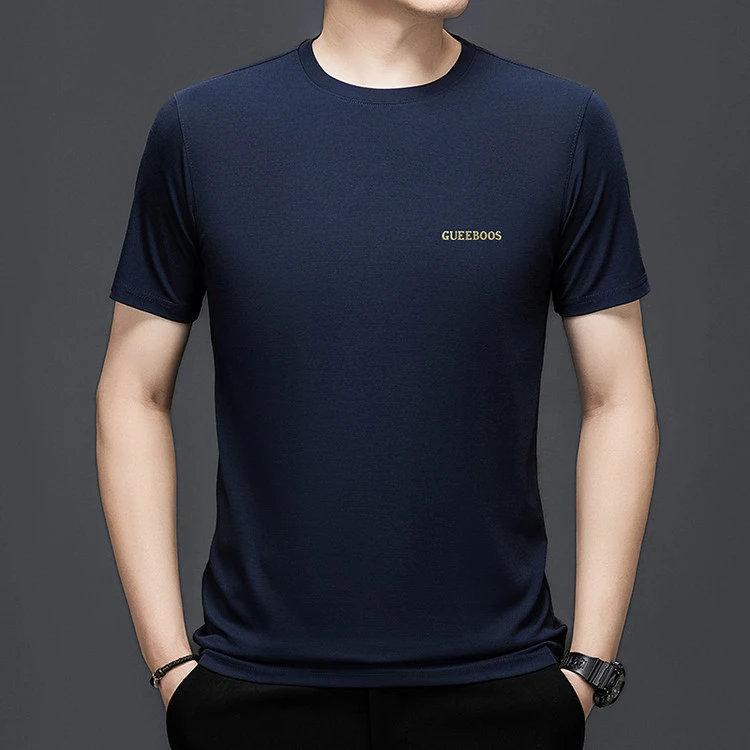 奥特莱斯撤柜丨专柜正品夏季bs冰丝弹力宽松圆领纯色短袖T恤衫