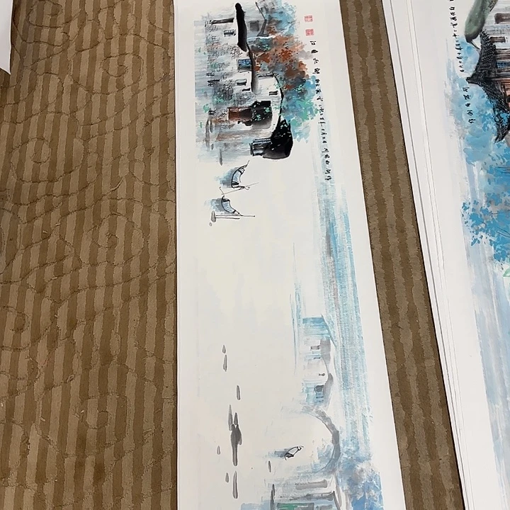 国画花鸟等图案四尺条