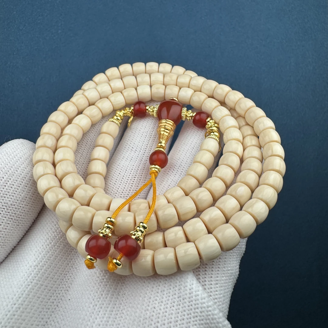 Q2488天然猛犸 直切108长串6*5mm一物一图 假一罚十