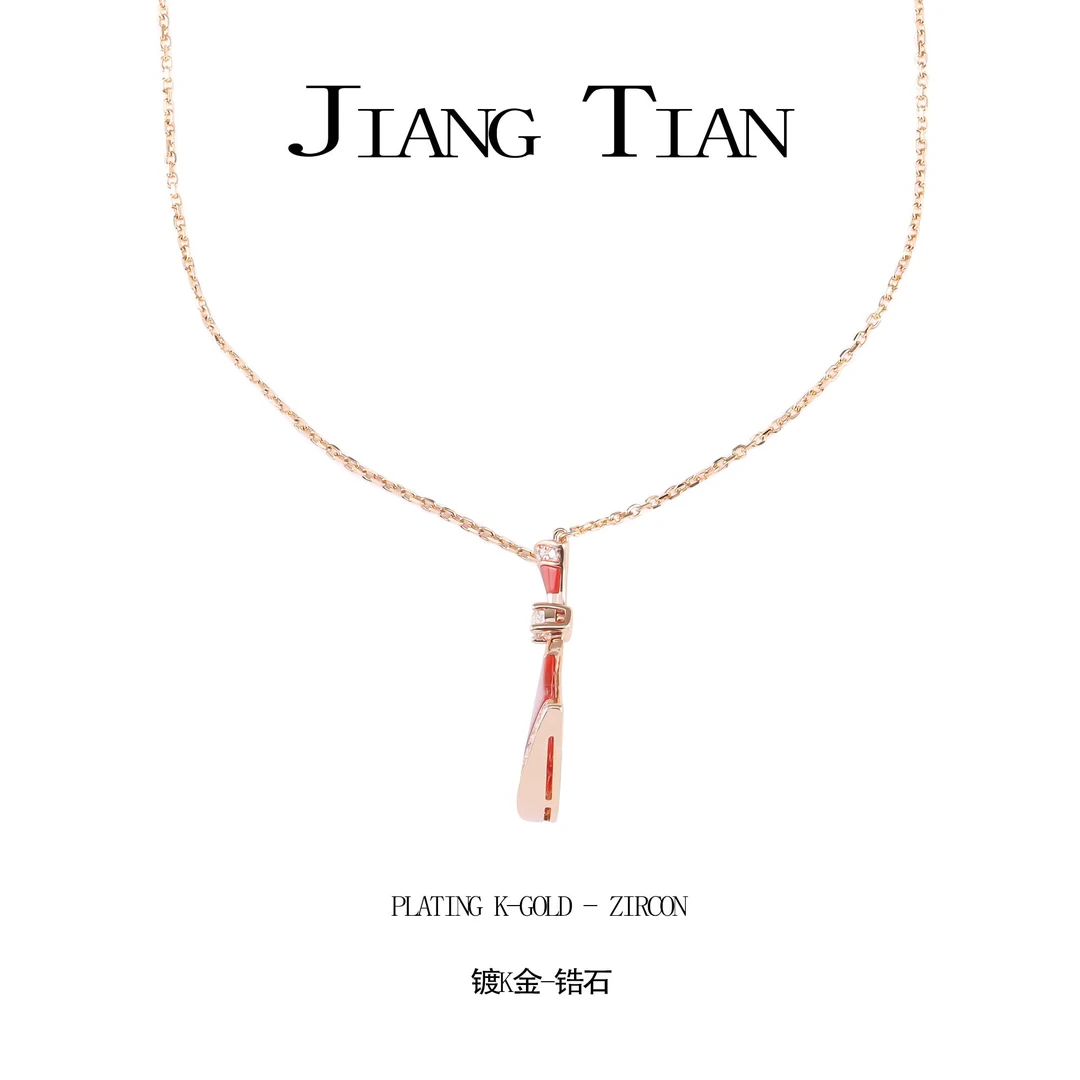 铜合金项链 CNC精工 红色 设计师经典项链  P1006