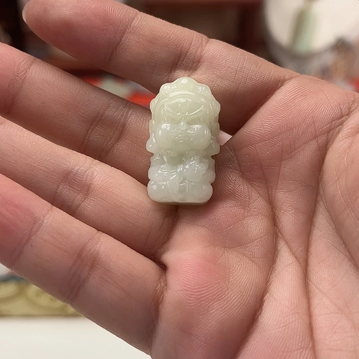 颈饰未镶嵌和田玉黄财神吊坠