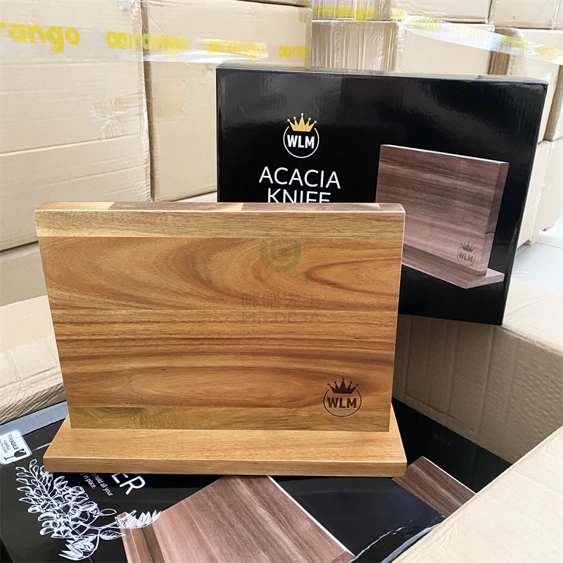 双面木质磁性刀架 家用菜刀架磁力置物架