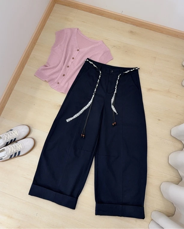 新款休闲弯刀裤2025新款