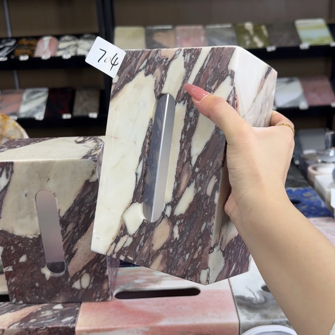 石材S**u宝紫纸巾盒704