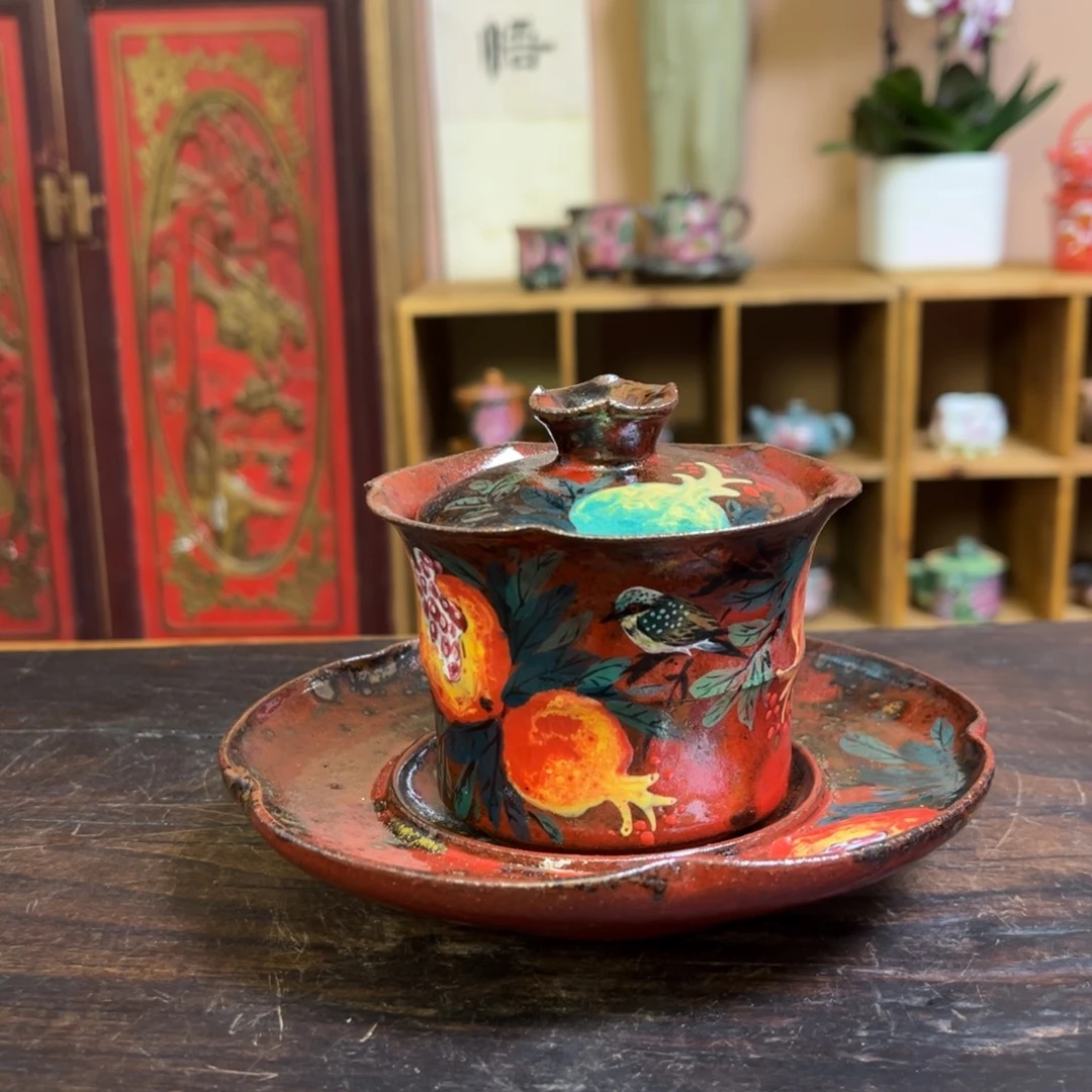 美***西柴烧手工手绘陶瓷