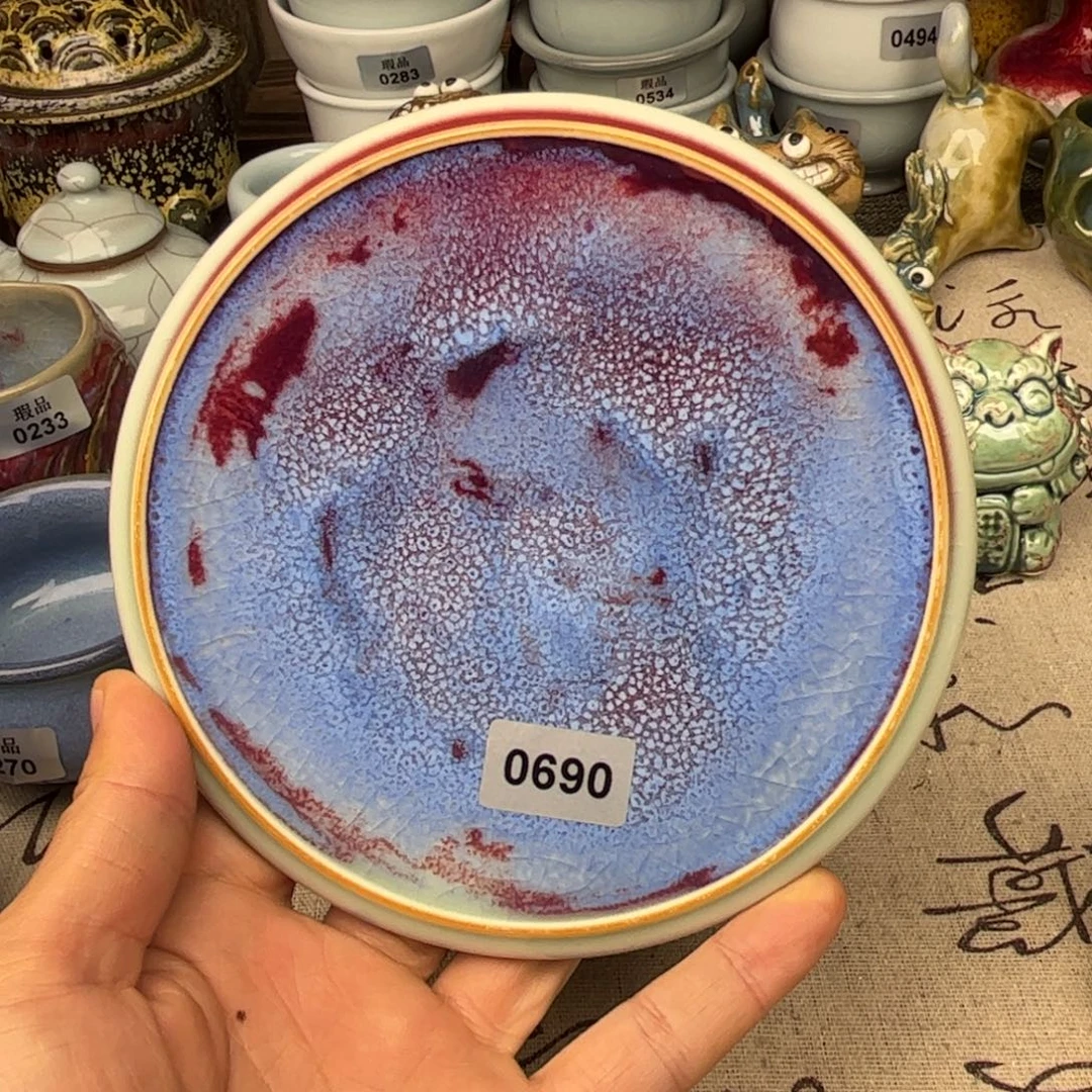 钧瓷杯子窑口自播原矿钧瓷