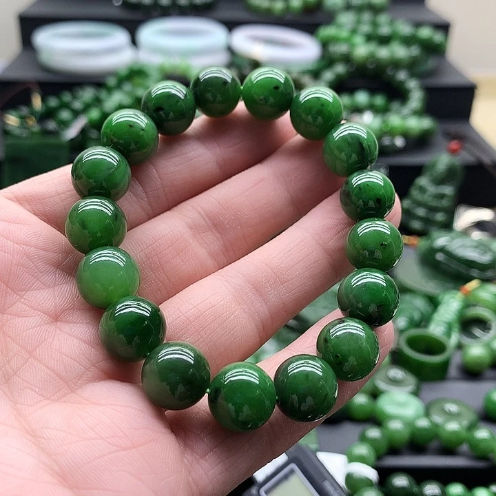 手链未镶嵌和田玉（碧玉）