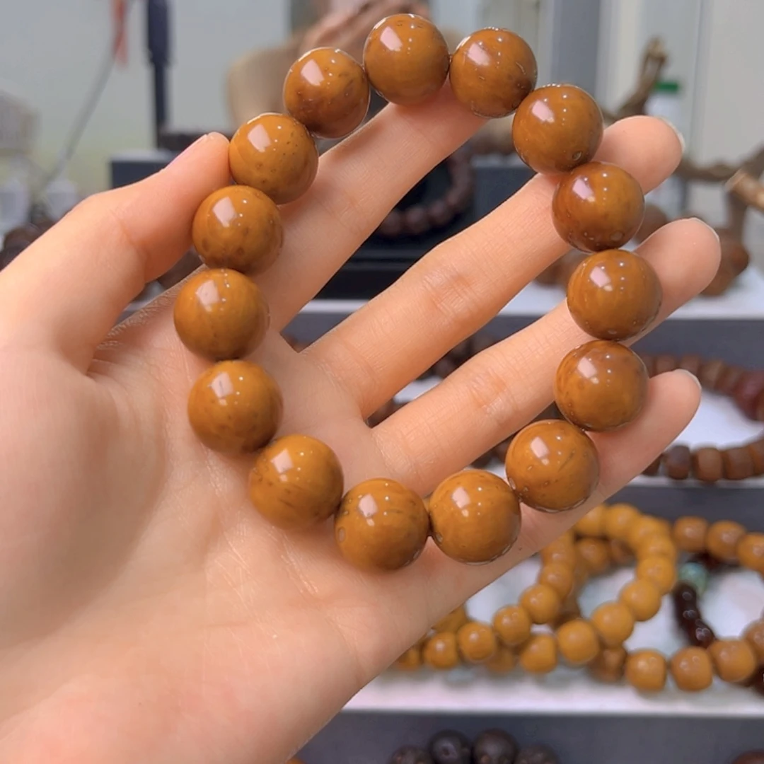 全***业紫金鼠手串光珠15