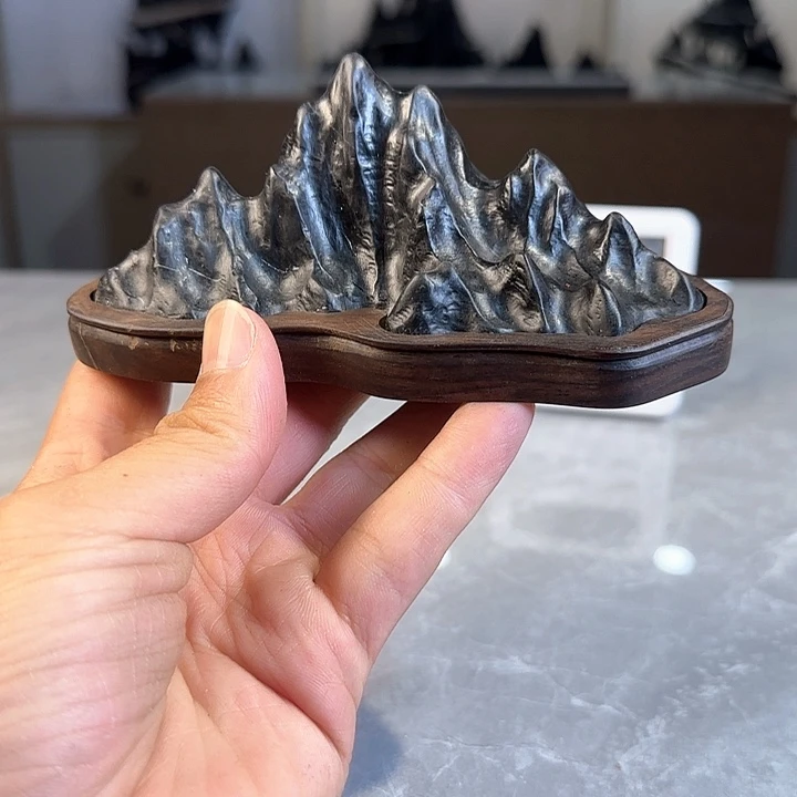 灵璧石奇石摆件工艺品明*光