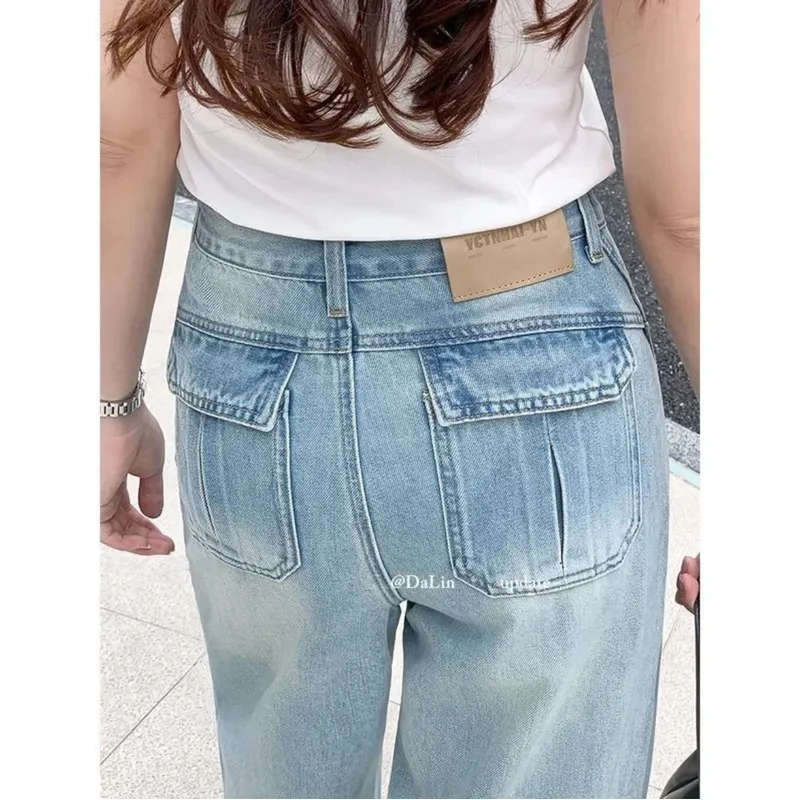 【运险+莱赛尔】夏季超薄款牛仔裤女窄版弯刀裤宽松显腿长