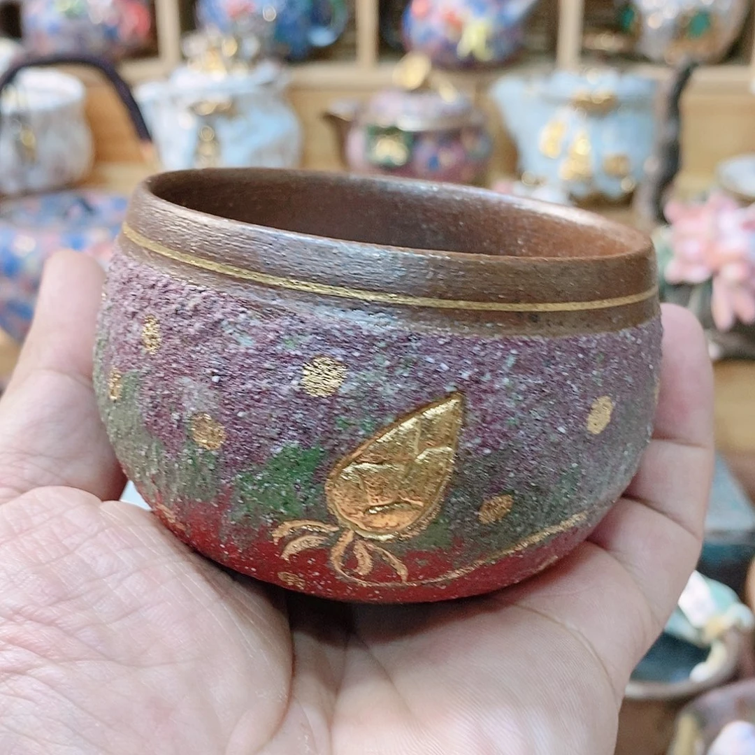 粗陶志野柴烧茶器