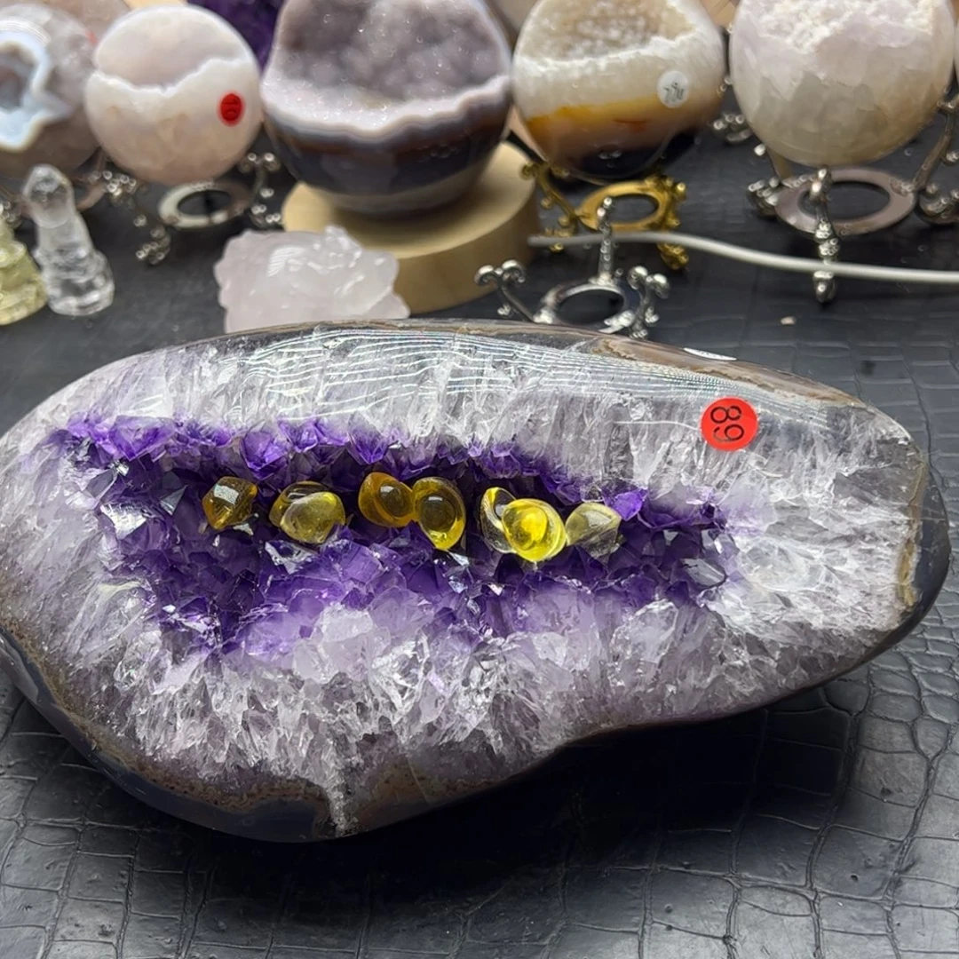 未镶嵌水晶珠宝半成品紫罗兰大牙钱袋子89