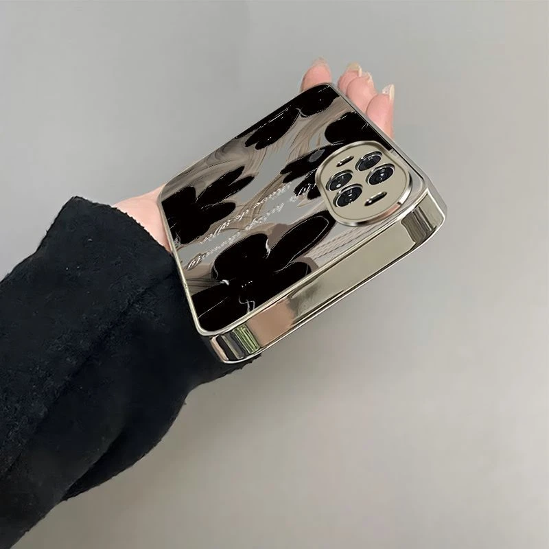 黑色水墨花朵适用华为nova13pro手机壳高颜值HUAWEInova13保护壳