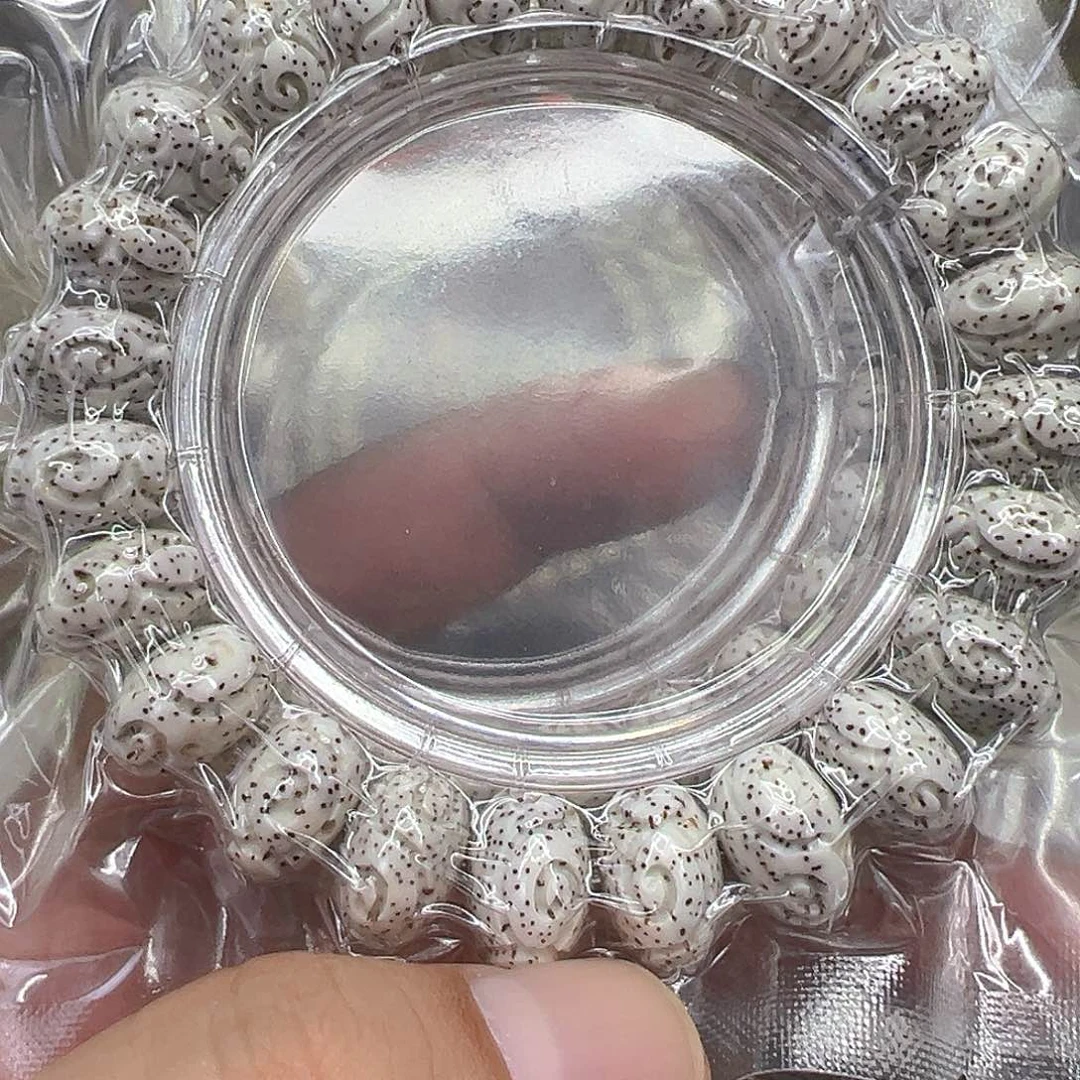 手串星月菩提16顺白星月菩提单圈雕刻回文1.5左右