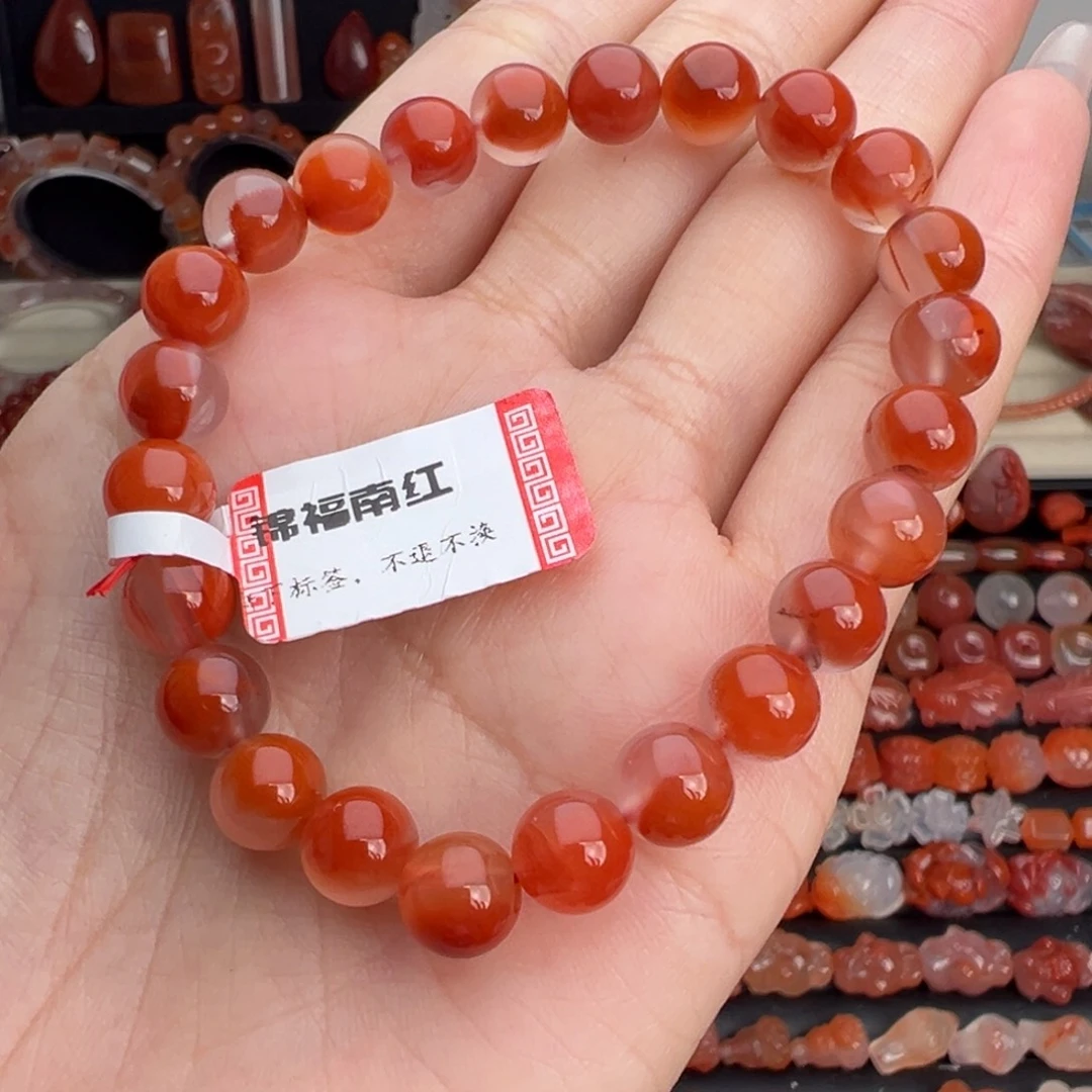 南红玛瑙未镶嵌颈饰鸿运当头单圈卡7+