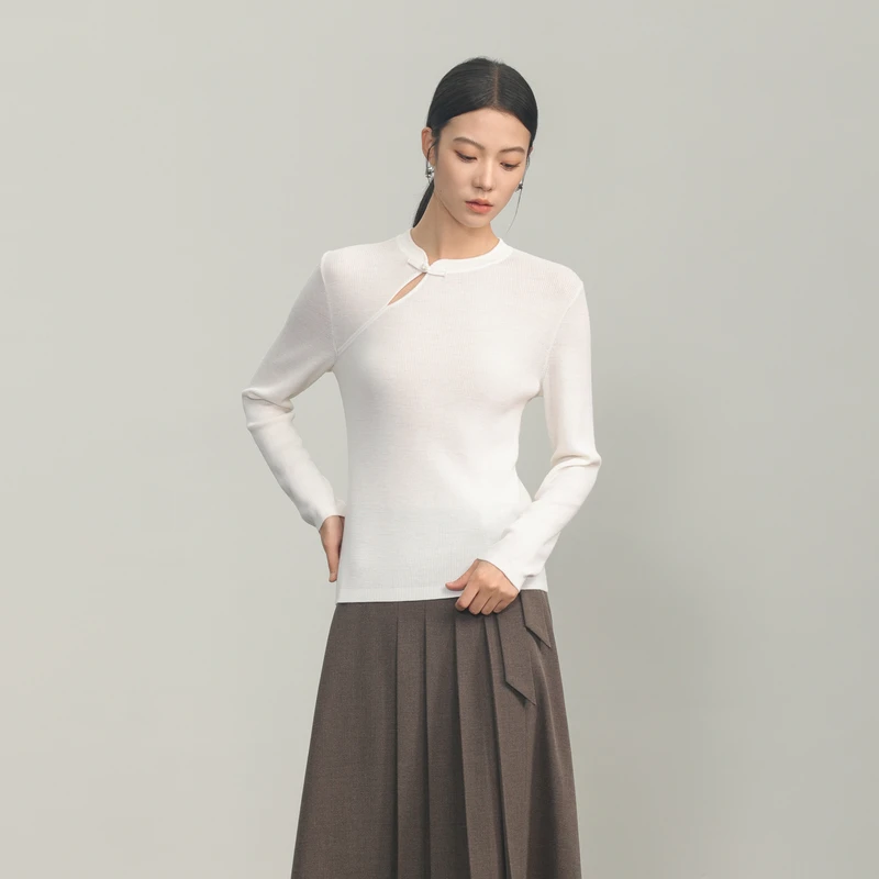 【秋冬上新】黑标BAIZHUO百着毛织毛针织衫AR44MS276