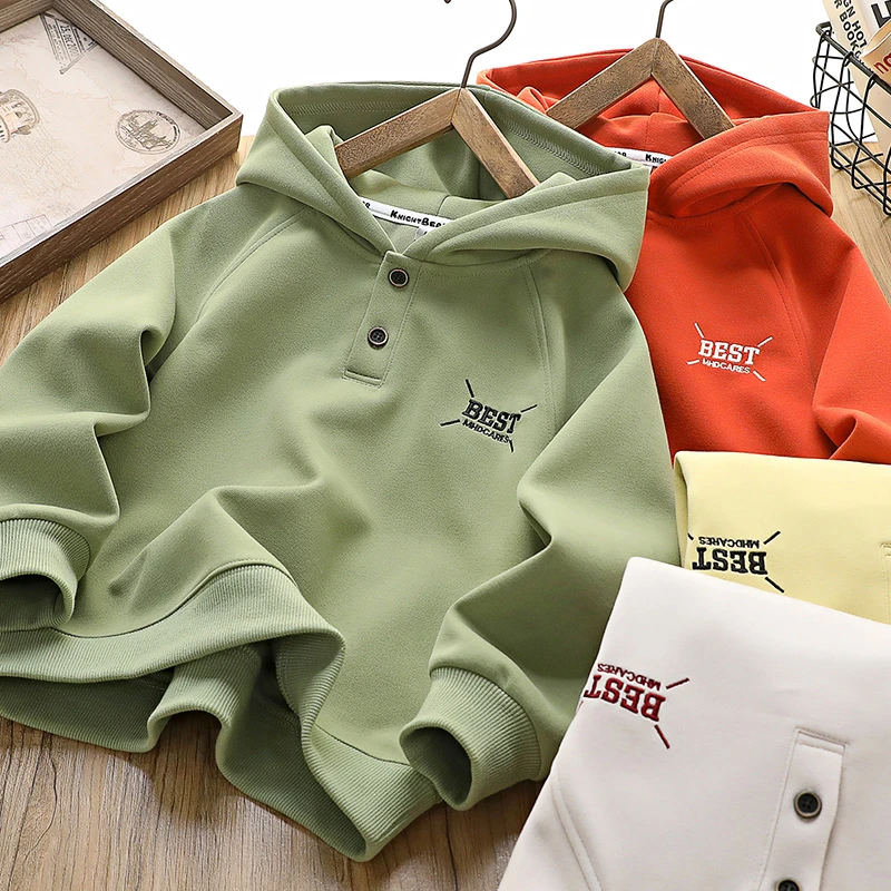 2025新款休闲洋气男童卫衣连帽衫卫衣春装中大童童装儿童宽松韩版