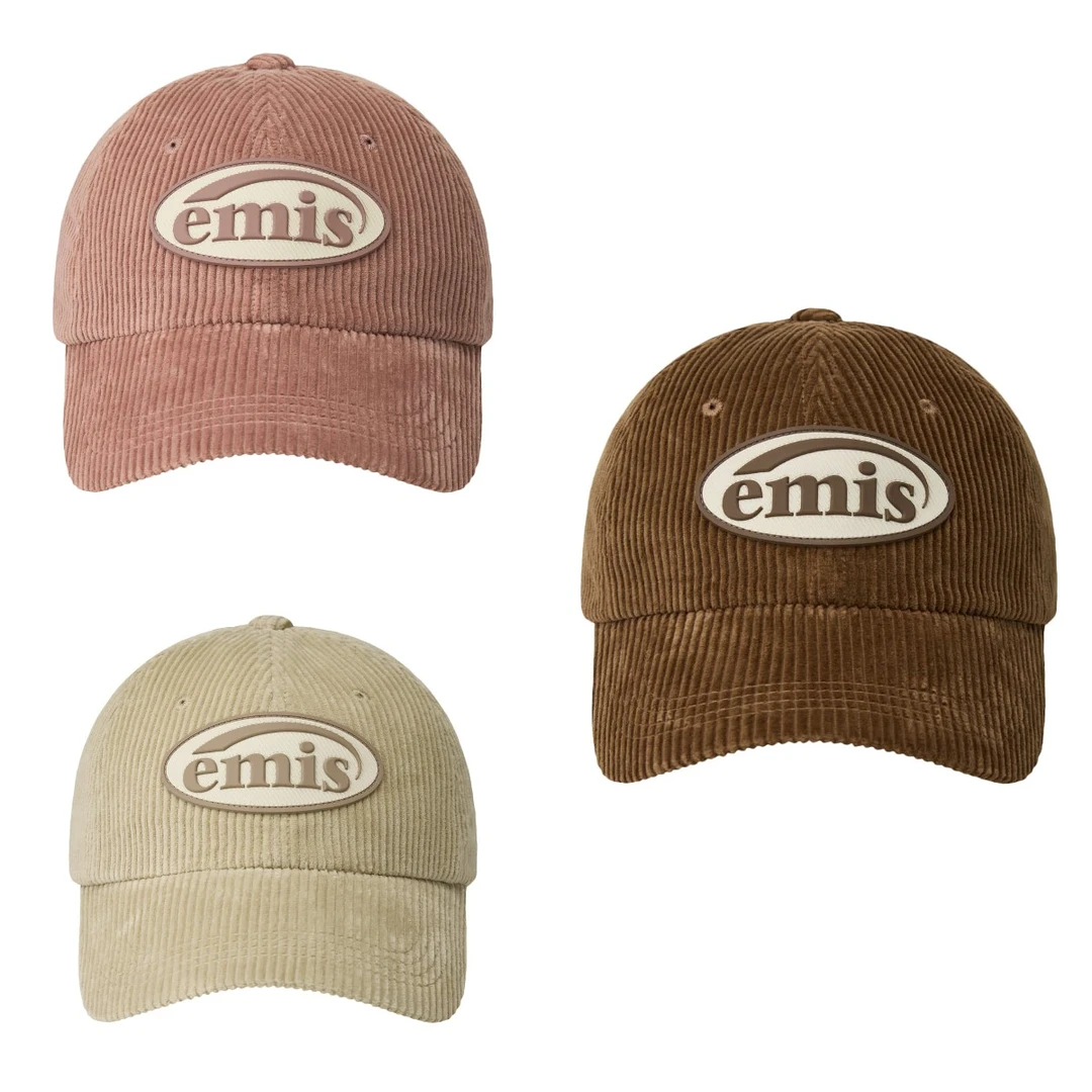 秋冬款字母刺绣灯芯绒棒球帽男女休闲百搭软顶鸭舌帽