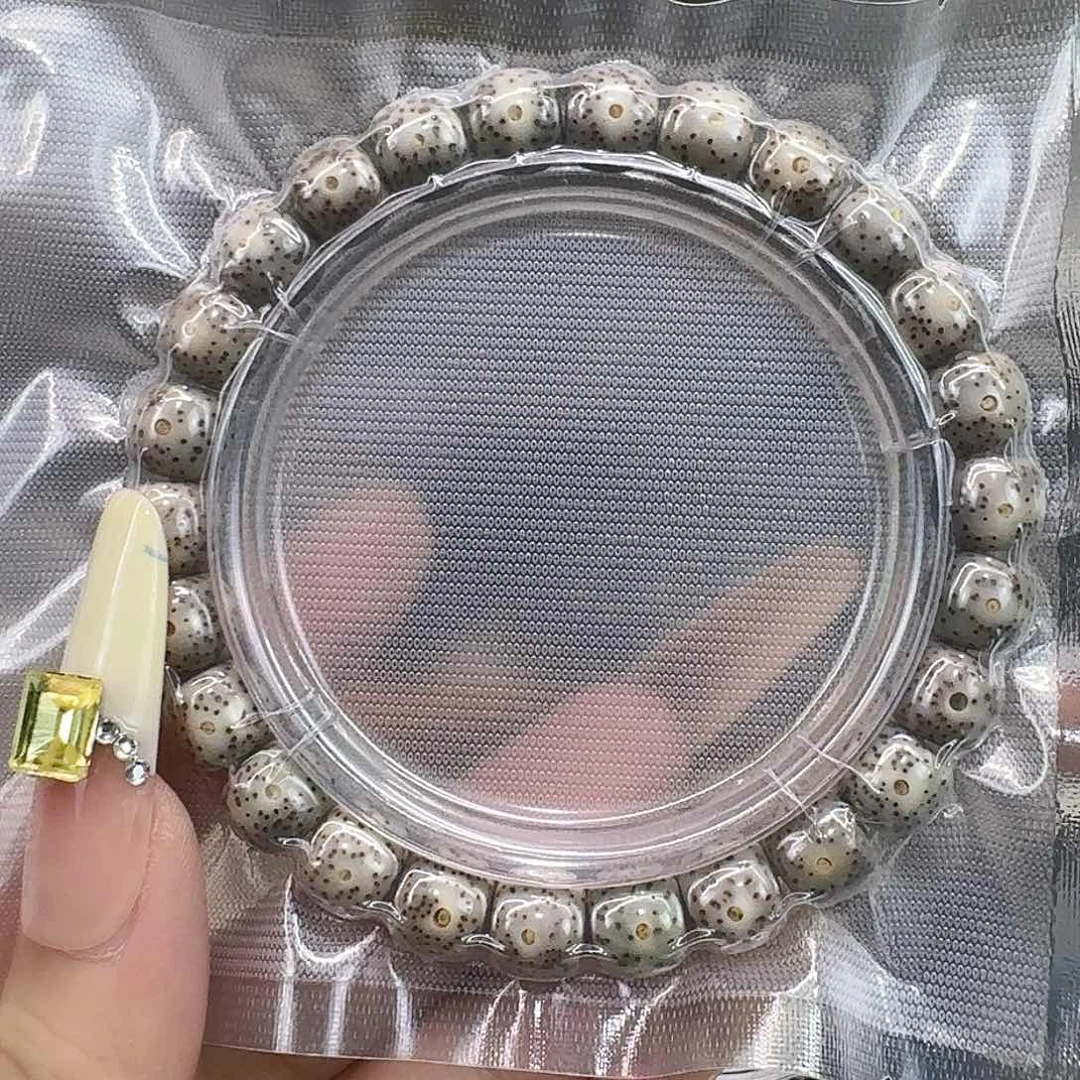 星月菩提手串92一物一图糯冰石玉98