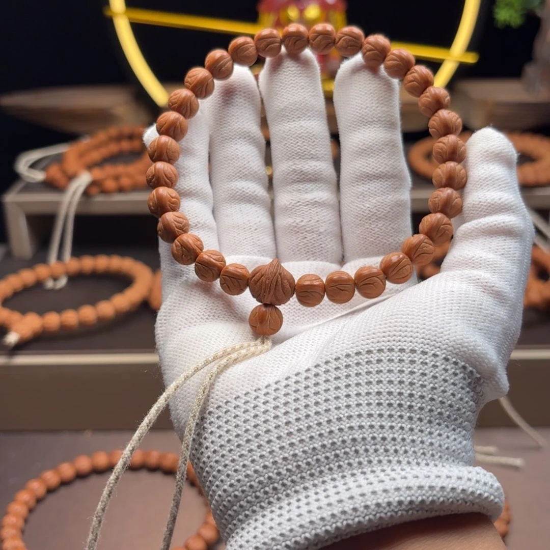 凹***曼木质类陕西秦岭龙纹桃核