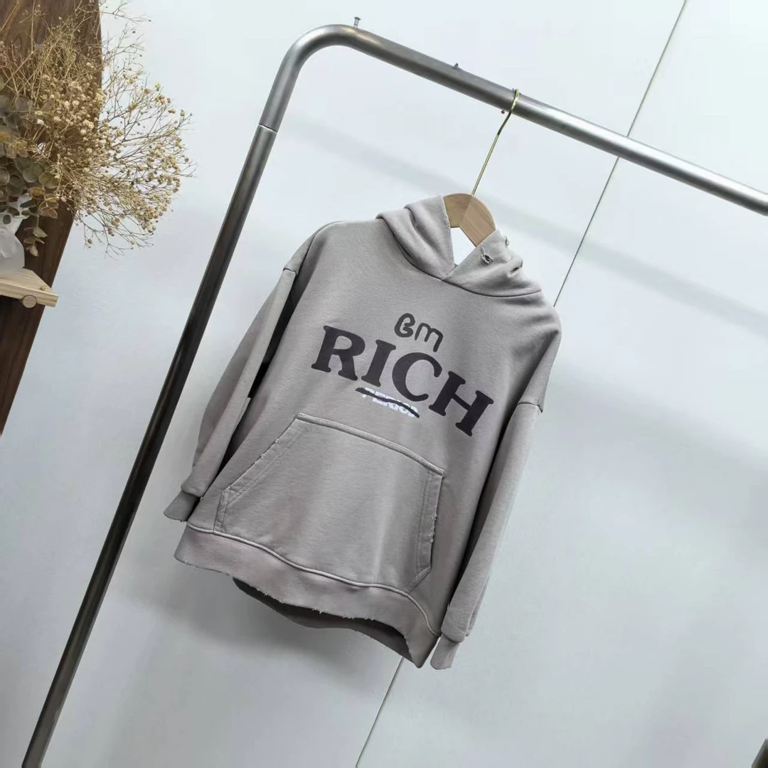 【2516】灰色连帽卫衣B6-5