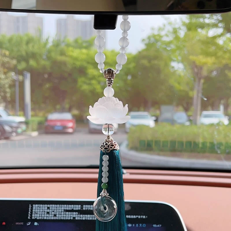2025新款原创琉璃莲花汽车挂件车内装饰品男女款车载挂饰