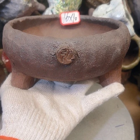 粗陶花盆手工花盆