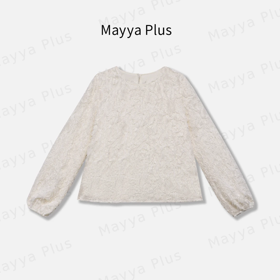 【 梦华】Mayya Plus麦芽定制轻奢气质显瘦百搭款梭织上衣32518101