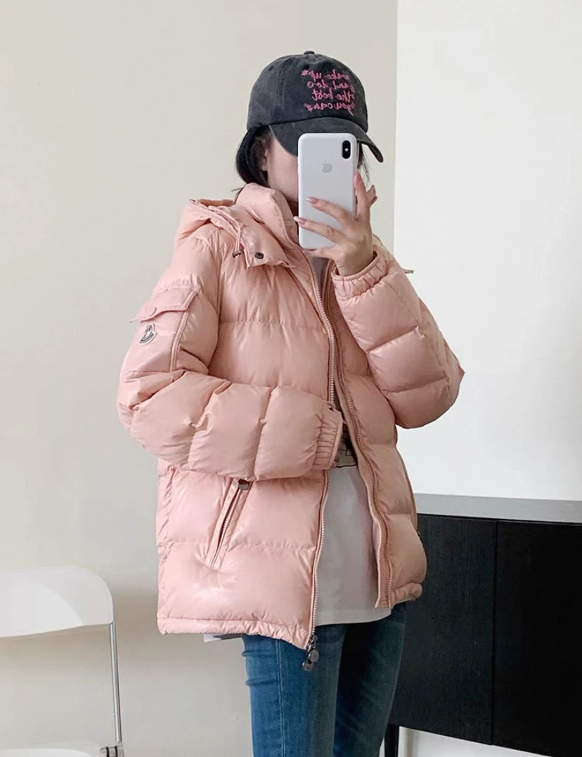 【影姐宠粉】羽绒服新款时尚连帽短白鸭绒抗寒超厚保暖外套2301