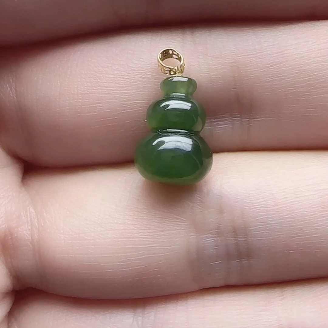 精品和田玉碧玉葫芦