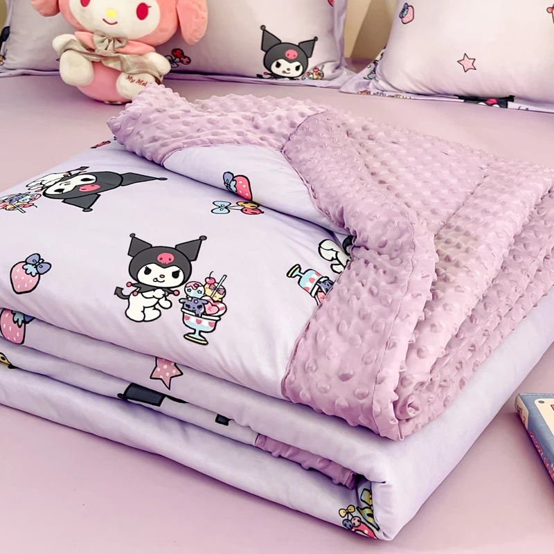 A类库洛米冰豆豆夏季冰丝凉感夏凉被空调被可机洗儿童女孩单人