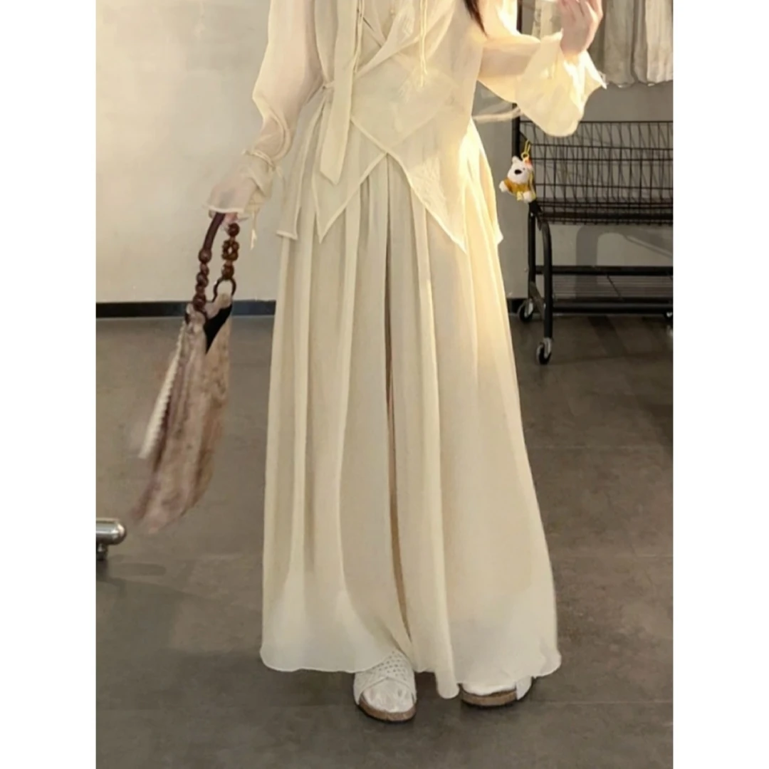 VGVL夏季新款透气轻盈阔腿裤女60248