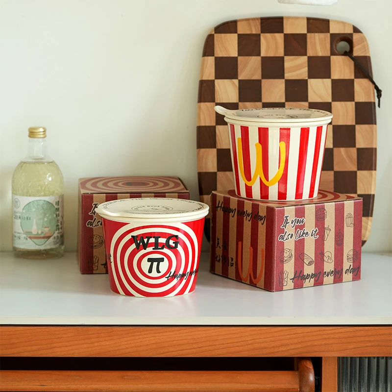 肆月漫容泡面碗学生宿舍专用大碗高颜值好看新款大容量碗创意卡通