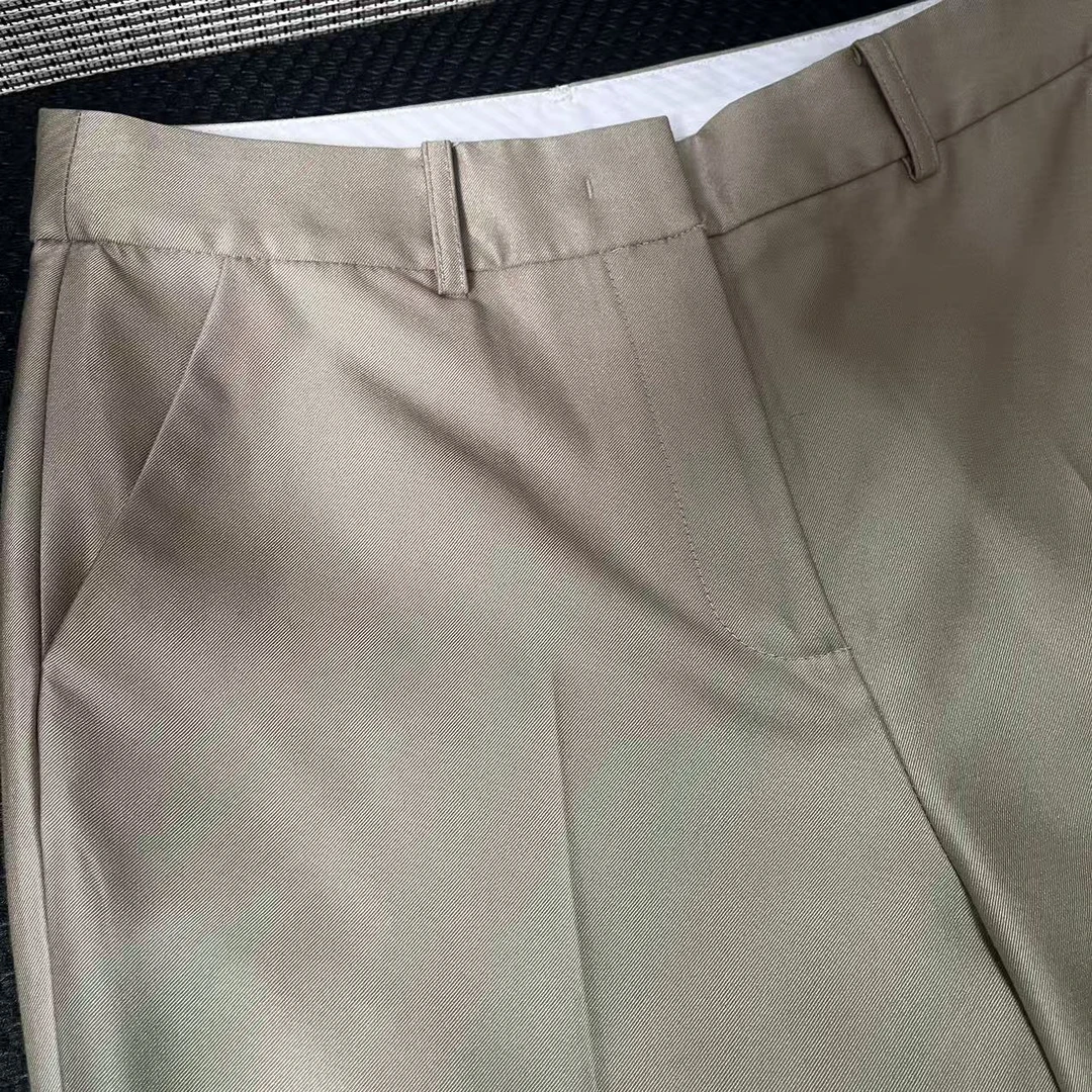 2025高定光泽烟管裤 九分裤直筒常规西装裤子 NK015西装直筒裤