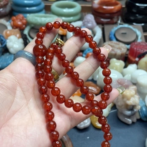 合金石英质玉（黄龙玉）手链
