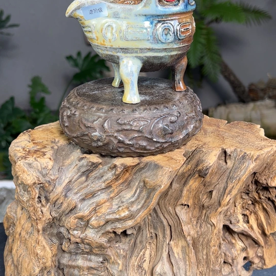 杯478柴烧手捏宝瓶商周