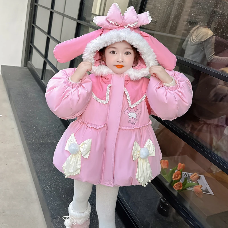 女童冬季美乐蒂棉袄厚款中小童卡通棉服洋气公主风小女孩冬装棉衣