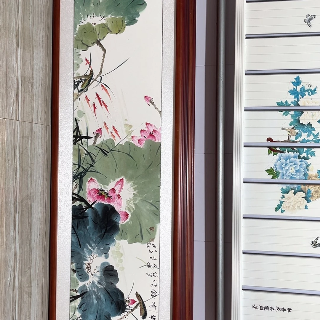 国画书画作品带框163×48