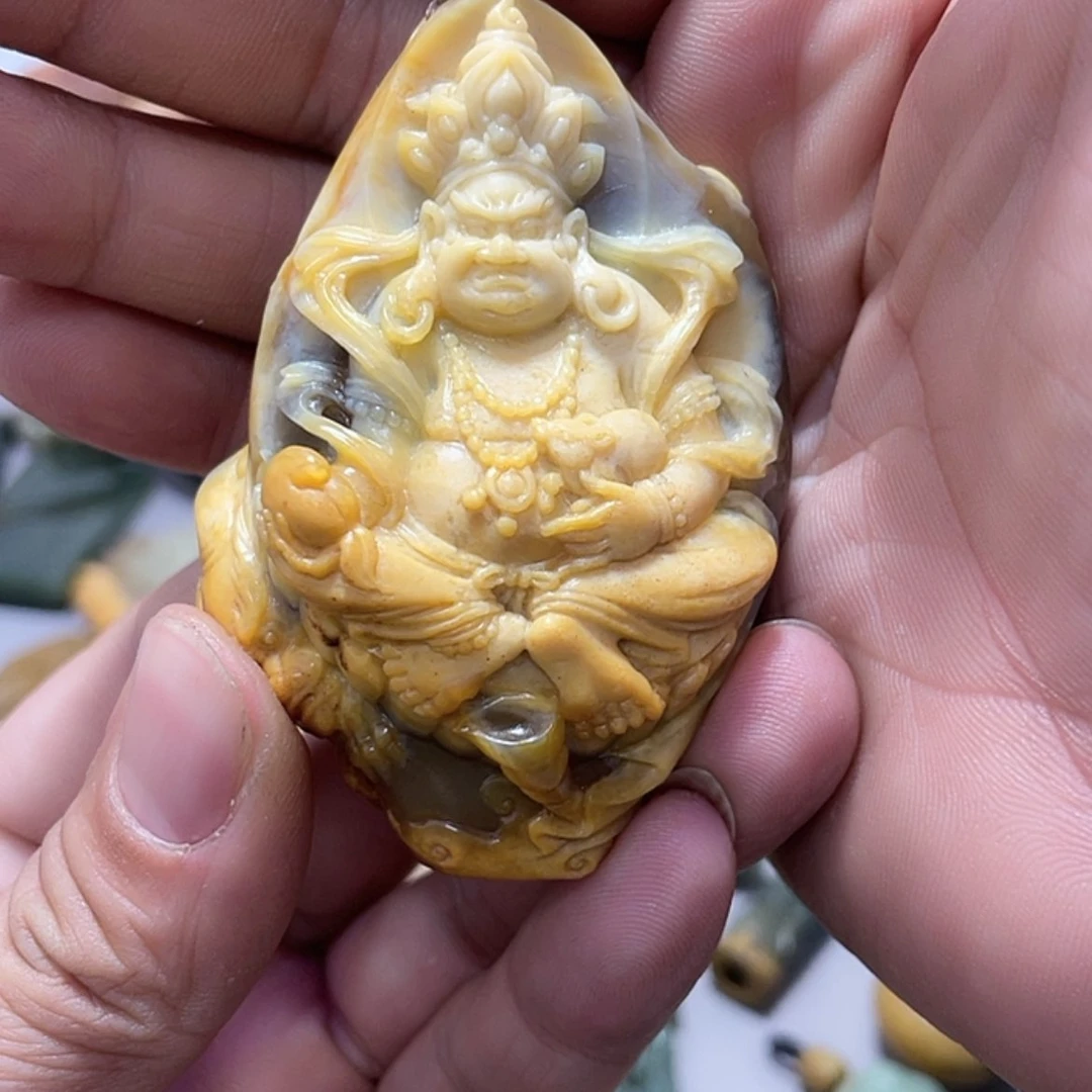 【闪购商品】岫岩河磨玉（透闪石质玉）把件未镶嵌戈**窑