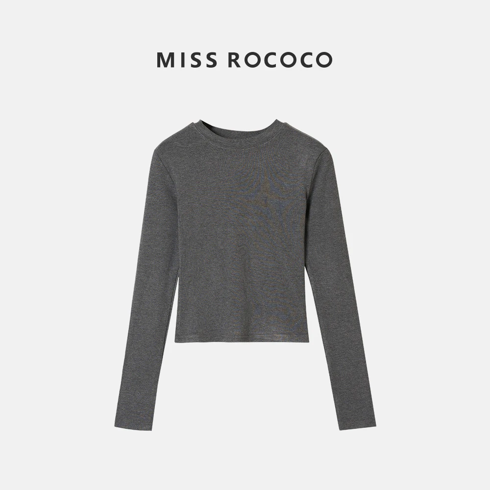 missrococo/洛可可小姐针织衫女秋冬新款洋气百搭修身套头打底衫