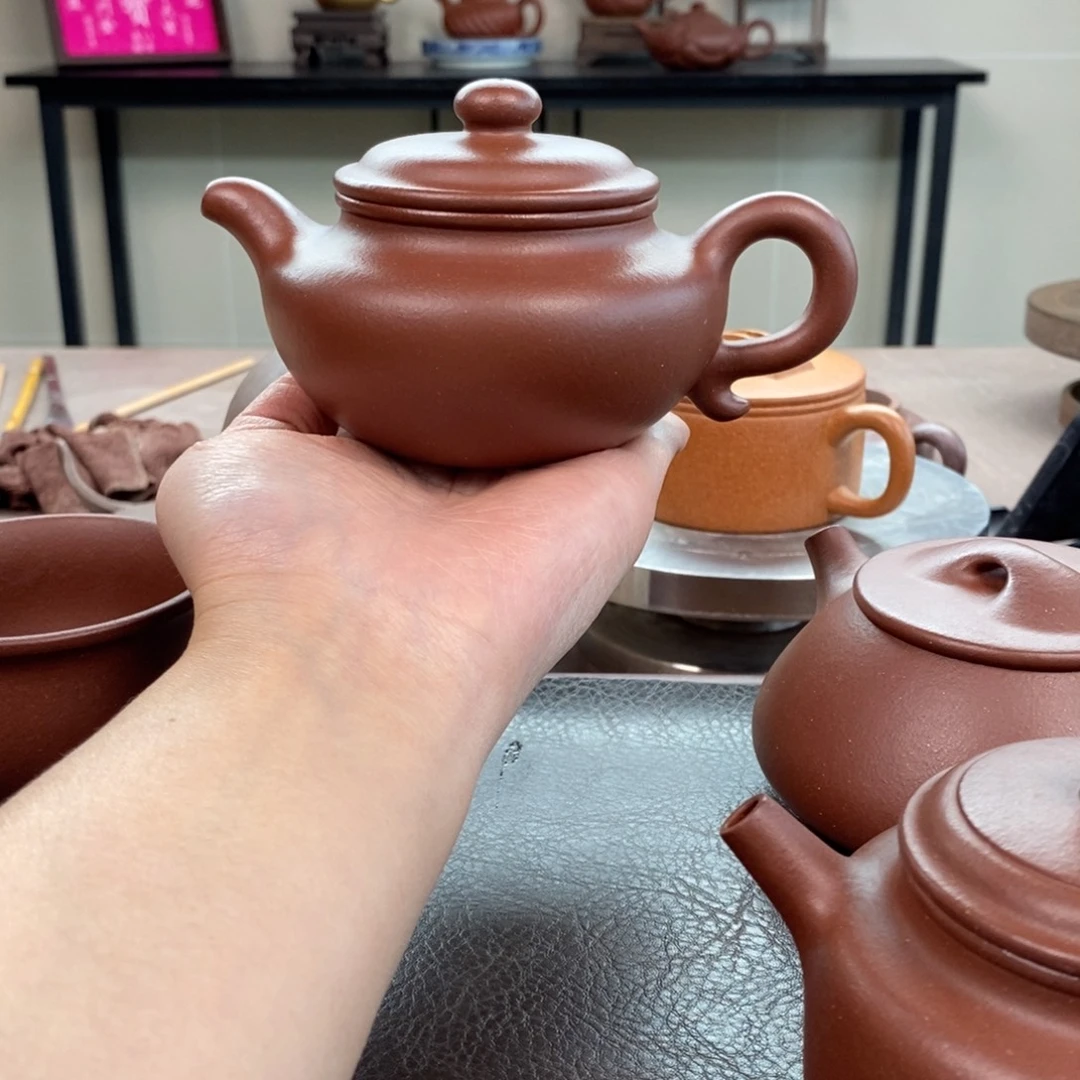 紫砂茶壶底槽清仿古240cc全手➕底槽清杯子