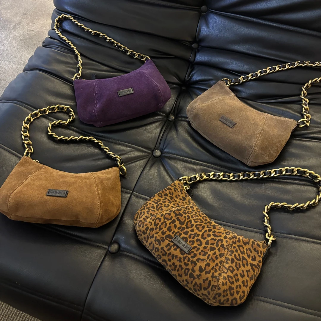 2025早秋新款磨砂皮单肩斜挎饺子包 小众轻奢简约时尚通勤百搭