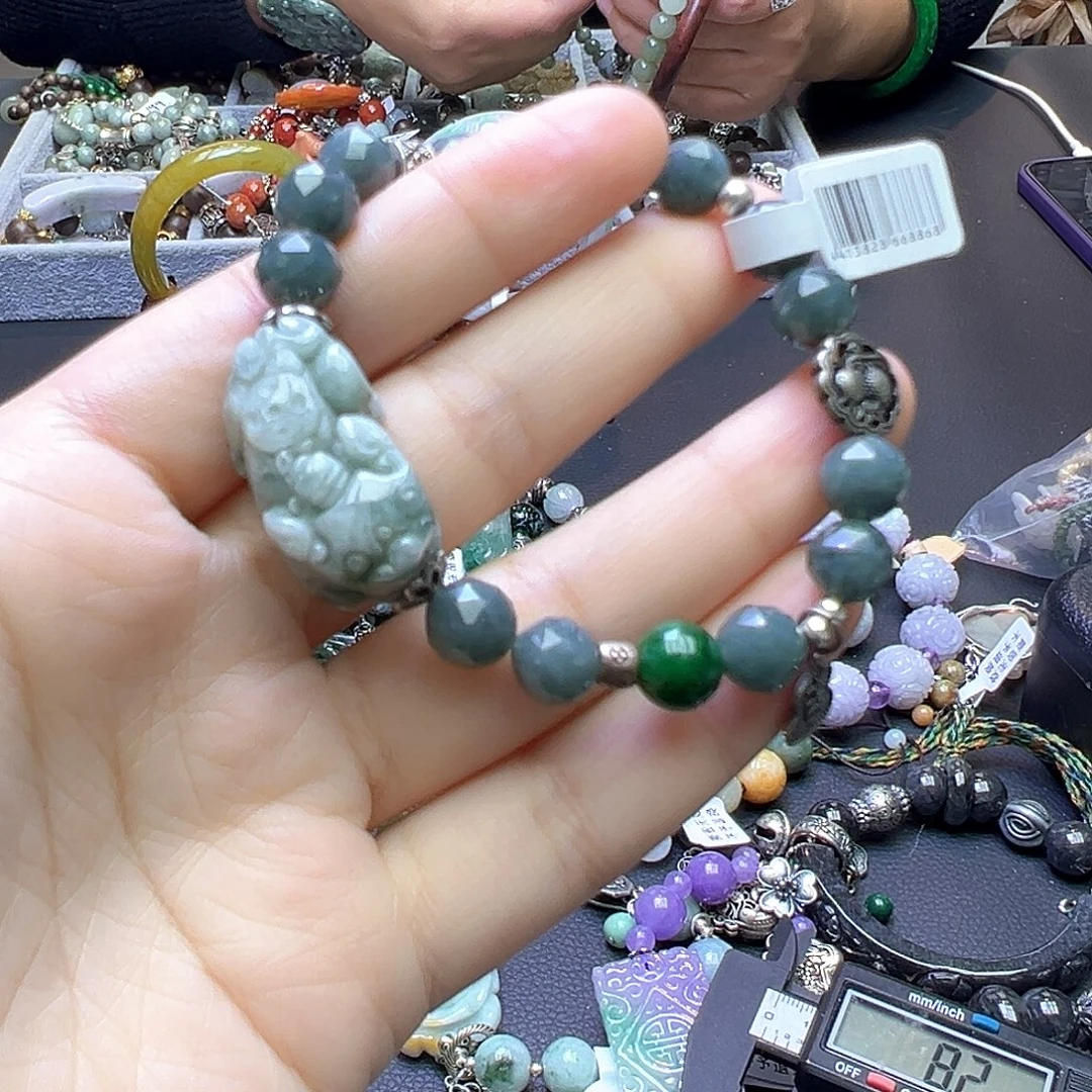 翡翠未镶嵌手链69